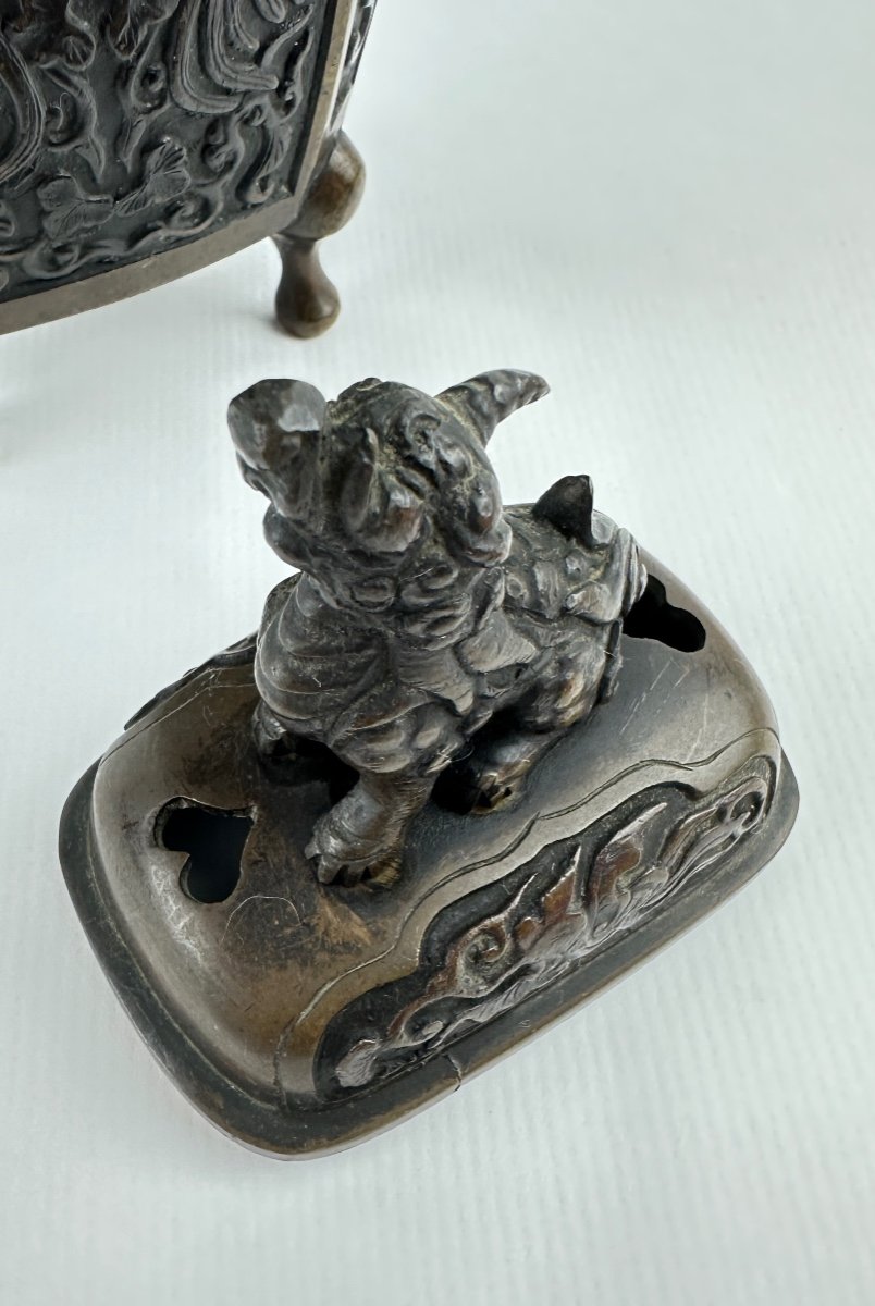 Brûle-parfum En Bronze, Japon Début 20ème-photo-6