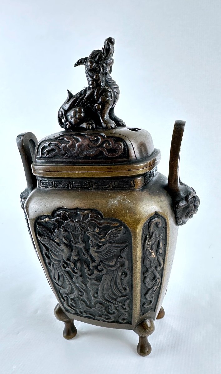 Brûle-parfum En Bronze, Japon Début 20ème