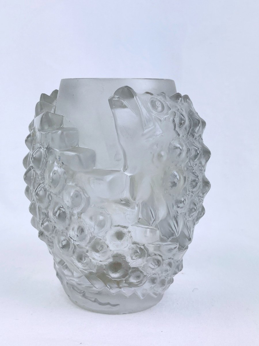 Lalique, Vase Poisson Boule-photo-3