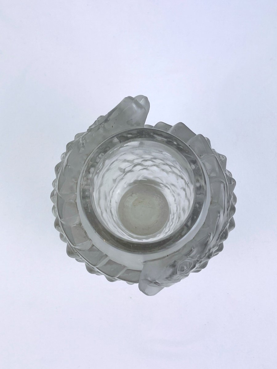 Lalique, Vase Poisson Boule-photo-4