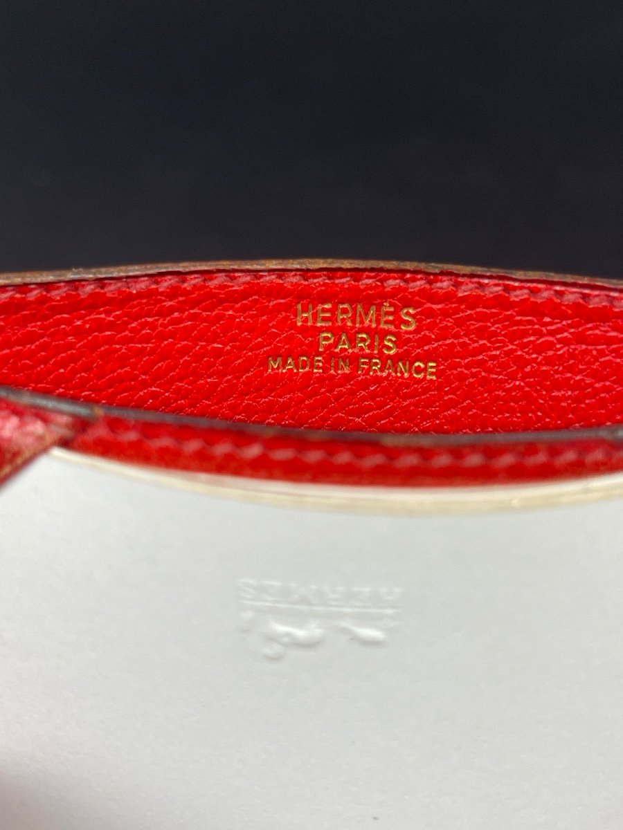 Rare Hermes Leather Note Holder-photo-3