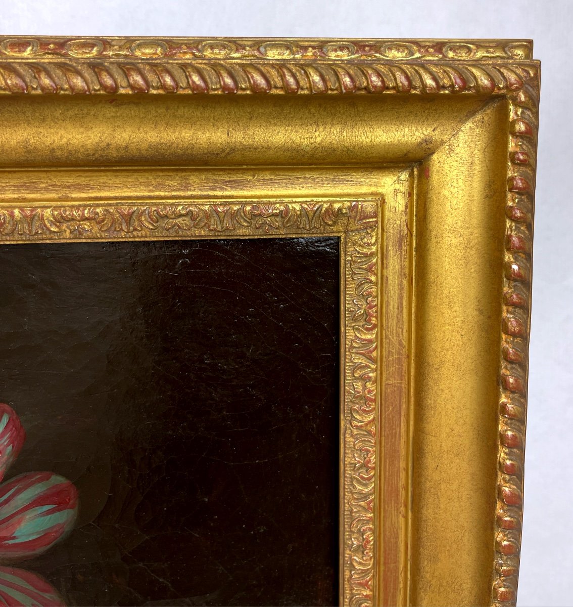 Bouquet Of Flowers On An Entablature, Oil On Canvas, Late 18th-early 19th Century-photo-5