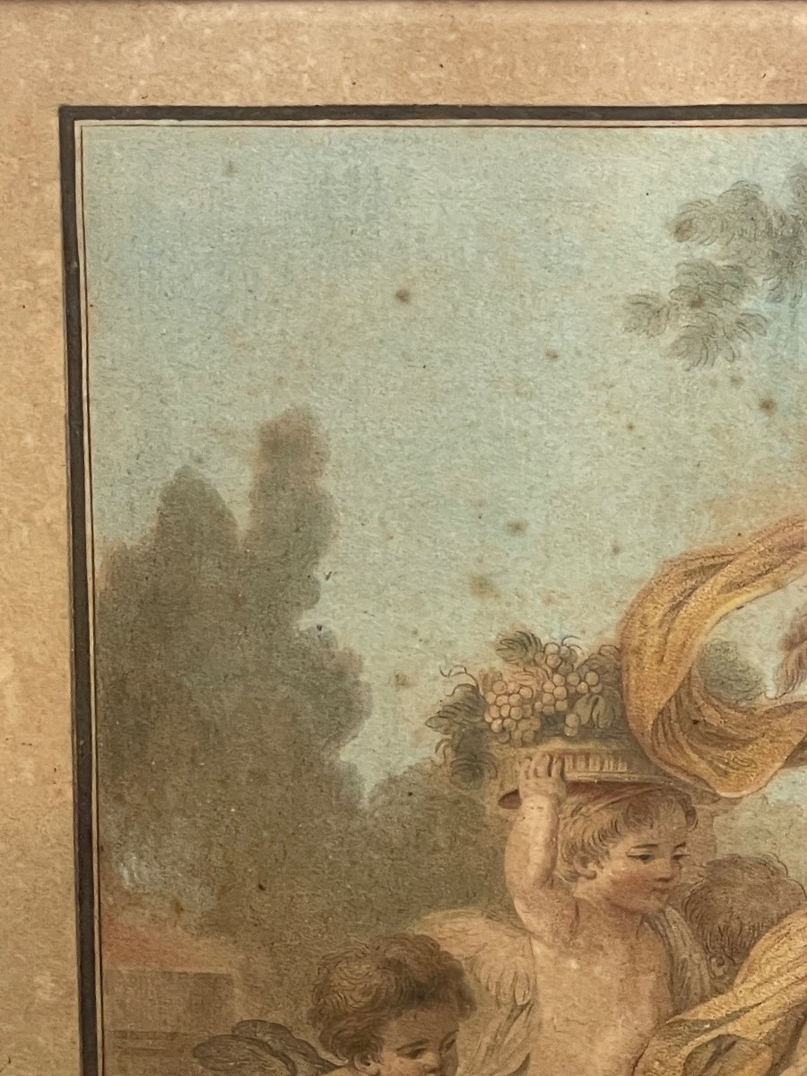 After Jean-baptiste Huet, Engraved By Louis-marin Bonnet Love Offering Gifts To Arianne-photo-1