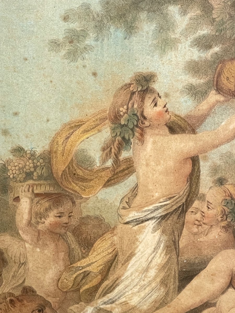 After Jean-baptiste Huet, Engraved By Louis-marin Bonnet Love Offering Gifts To Arianne-photo-3