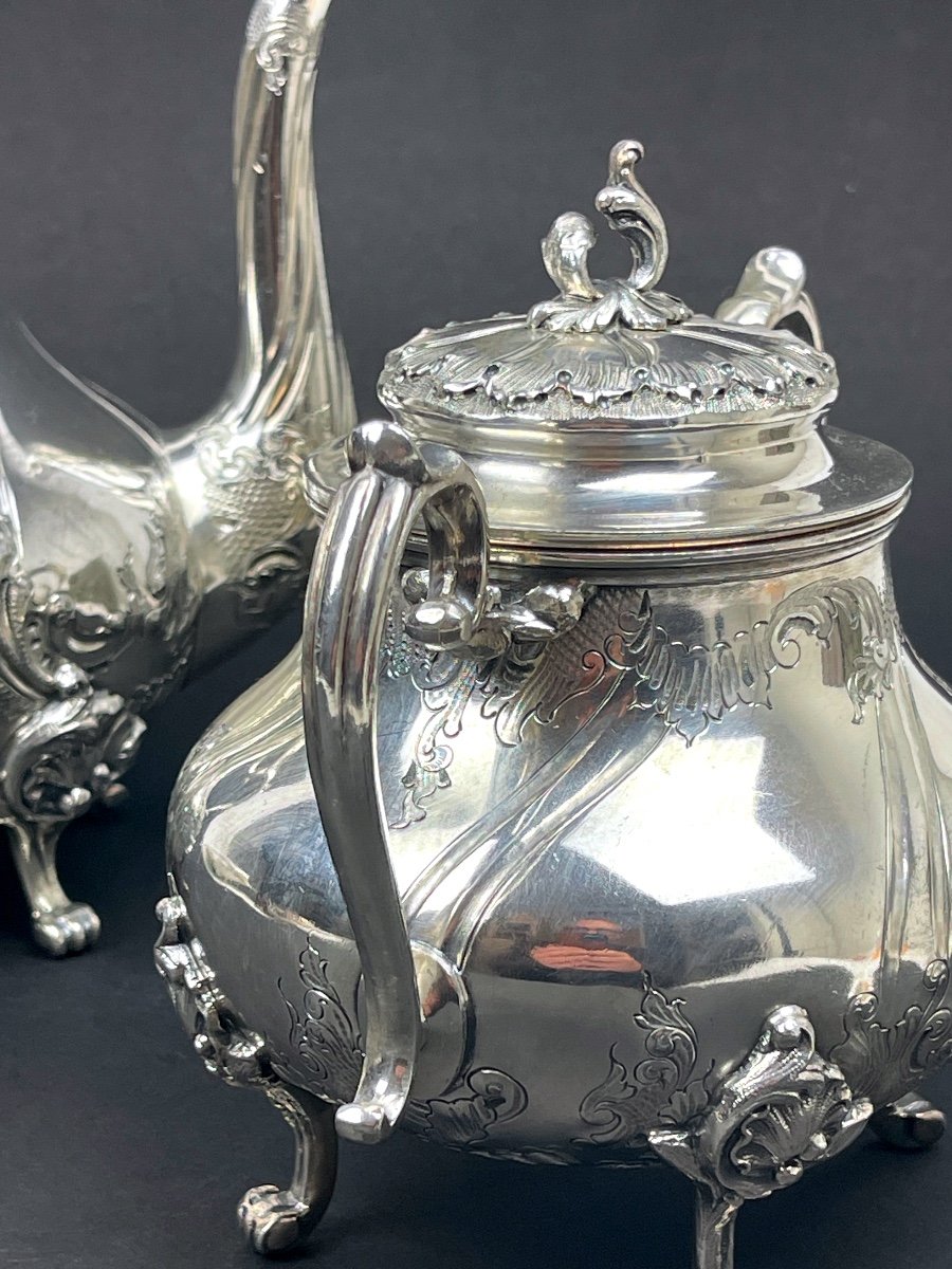 Sheffield Vs English Silver Plated Sugar Bowl & Jug-photo-3