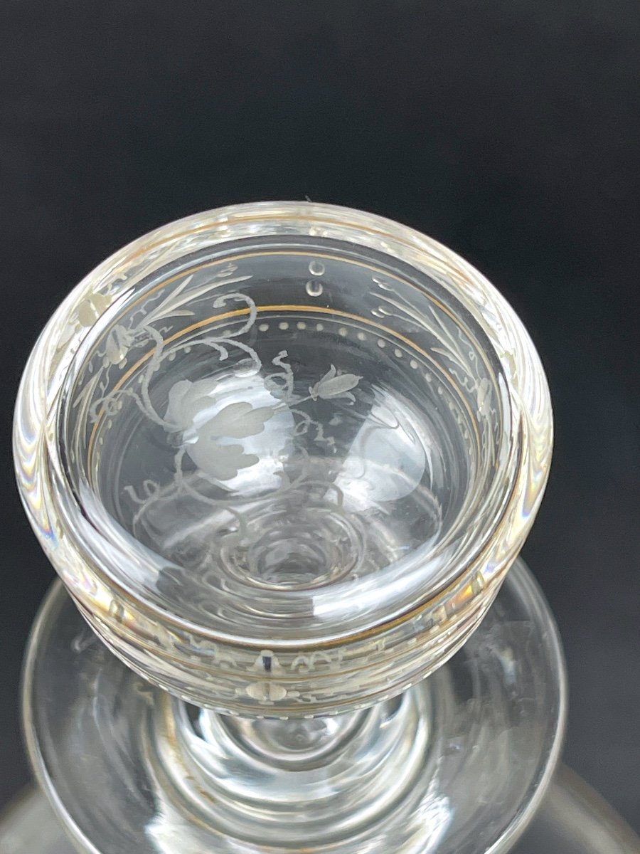 Carafe Cristal Le Rosey Aux Armes De La Famille Maignol De Mataplane, Griffon d'Or (Baccarat ?)-photo-4