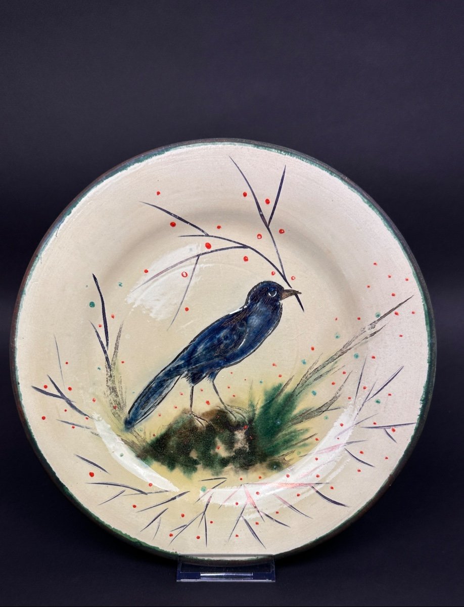 Assiette Plate En Céramique Diaz Costa Motif Oiseau N°3