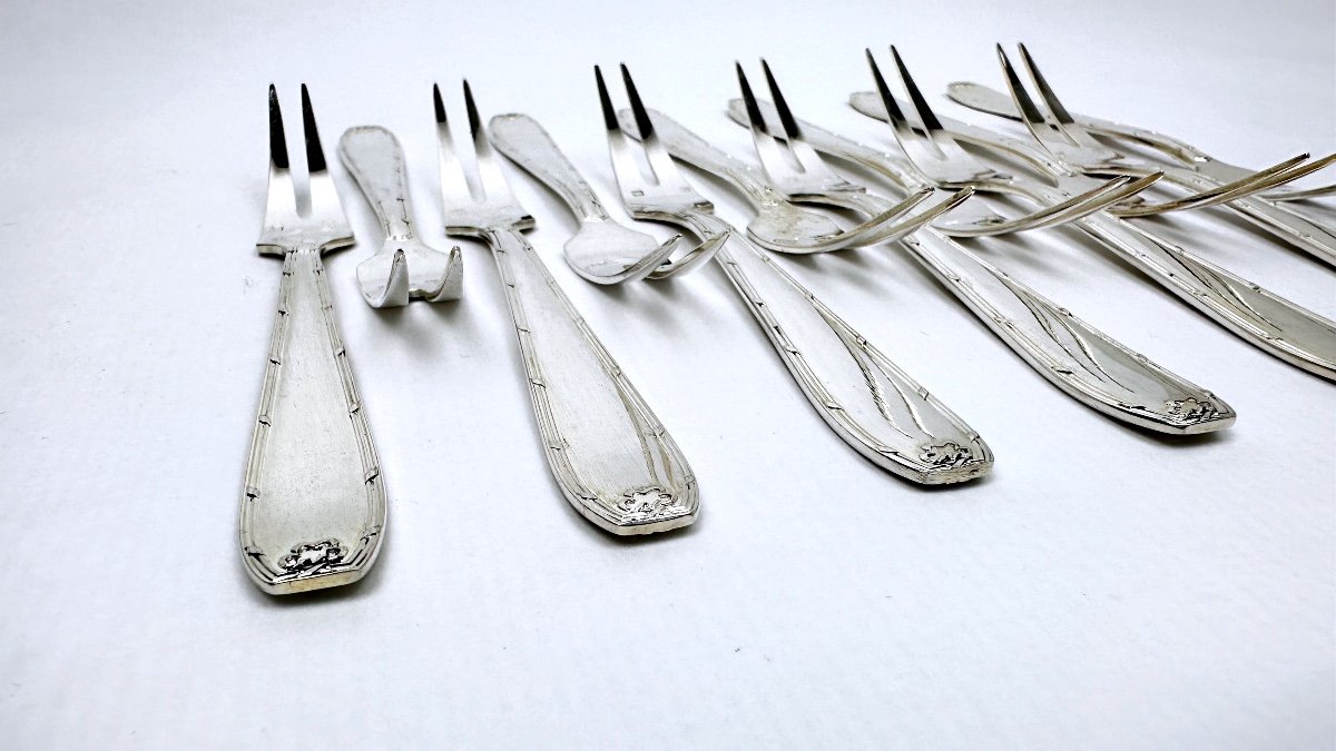 Set Of 12 Saint Médard Snail Forks-photo-2