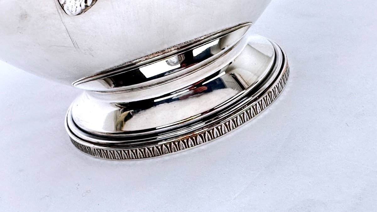 Vegetable Dish, Silver Metal Soup Tureen, Empire Style, Malmaison-photo-3