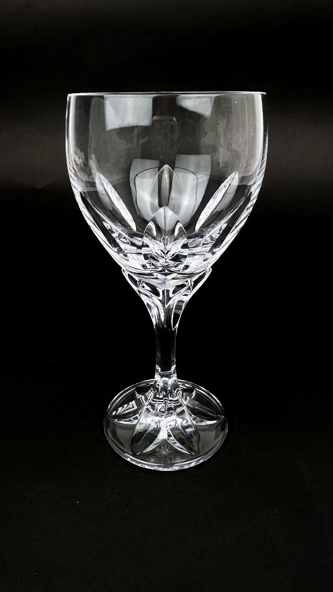 Set Of 8 Villeroy & Boch Isis Model Wine Glasses-photo-3