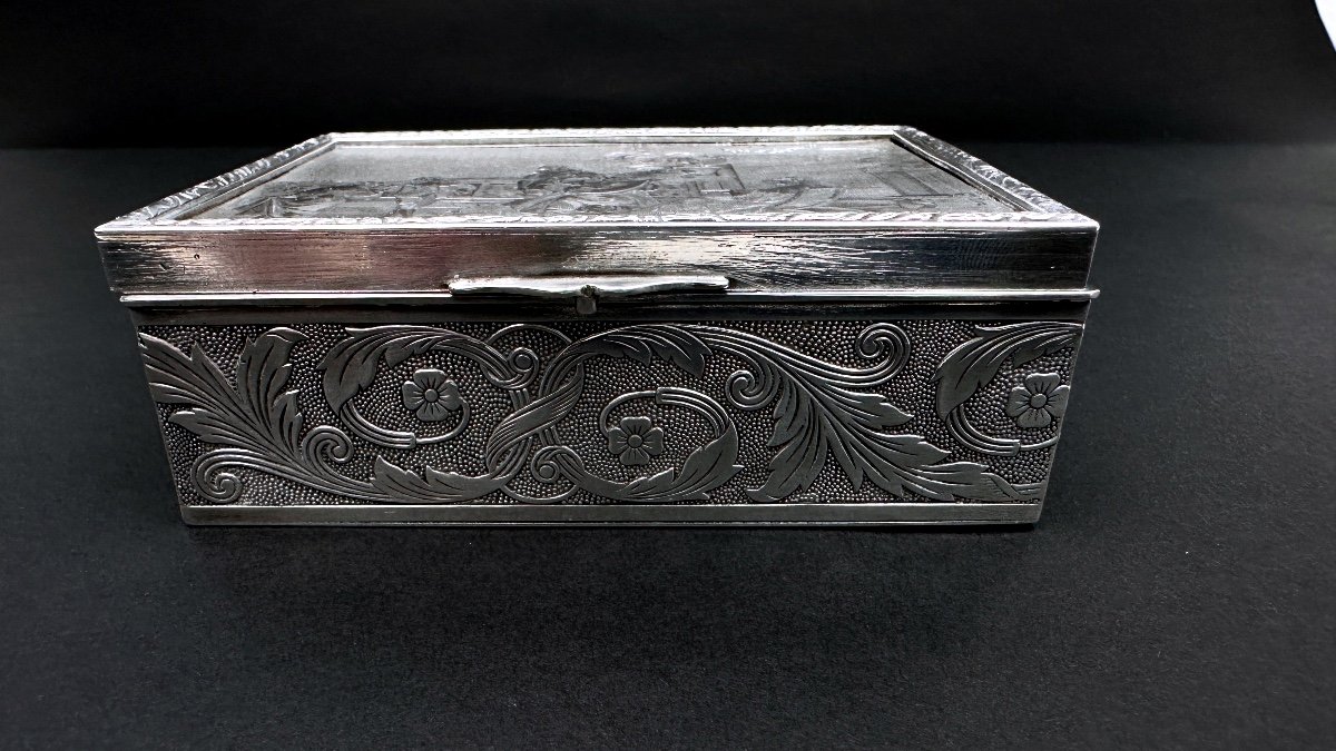 Coffret à Bijoux En Cuivre Argenté-photo-2