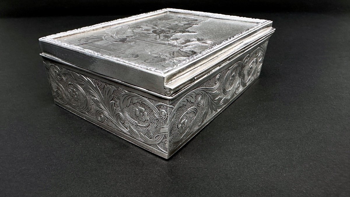 Coffret à Bijoux En Cuivre Argenté-photo-4