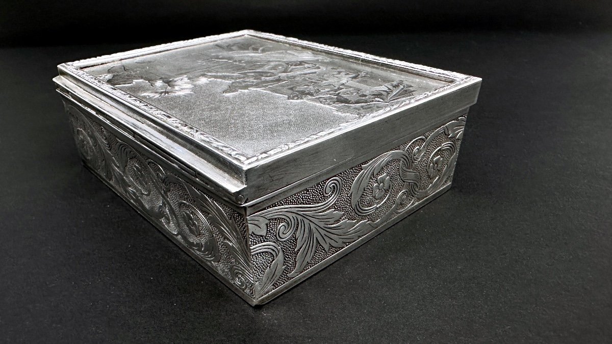 Coffret à Bijoux En Cuivre Argenté-photo-1