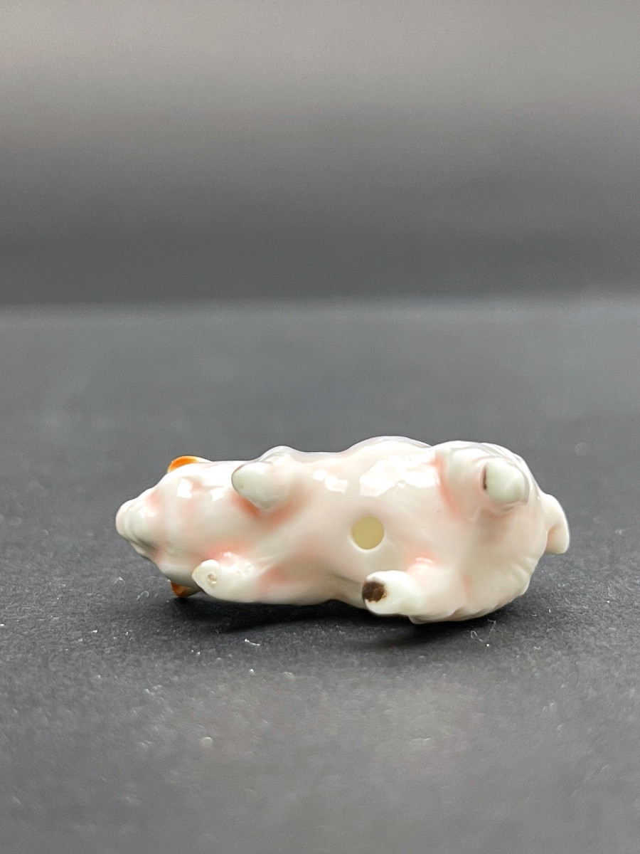 Porcelain Figurine, Miniature Pig-photo-1
