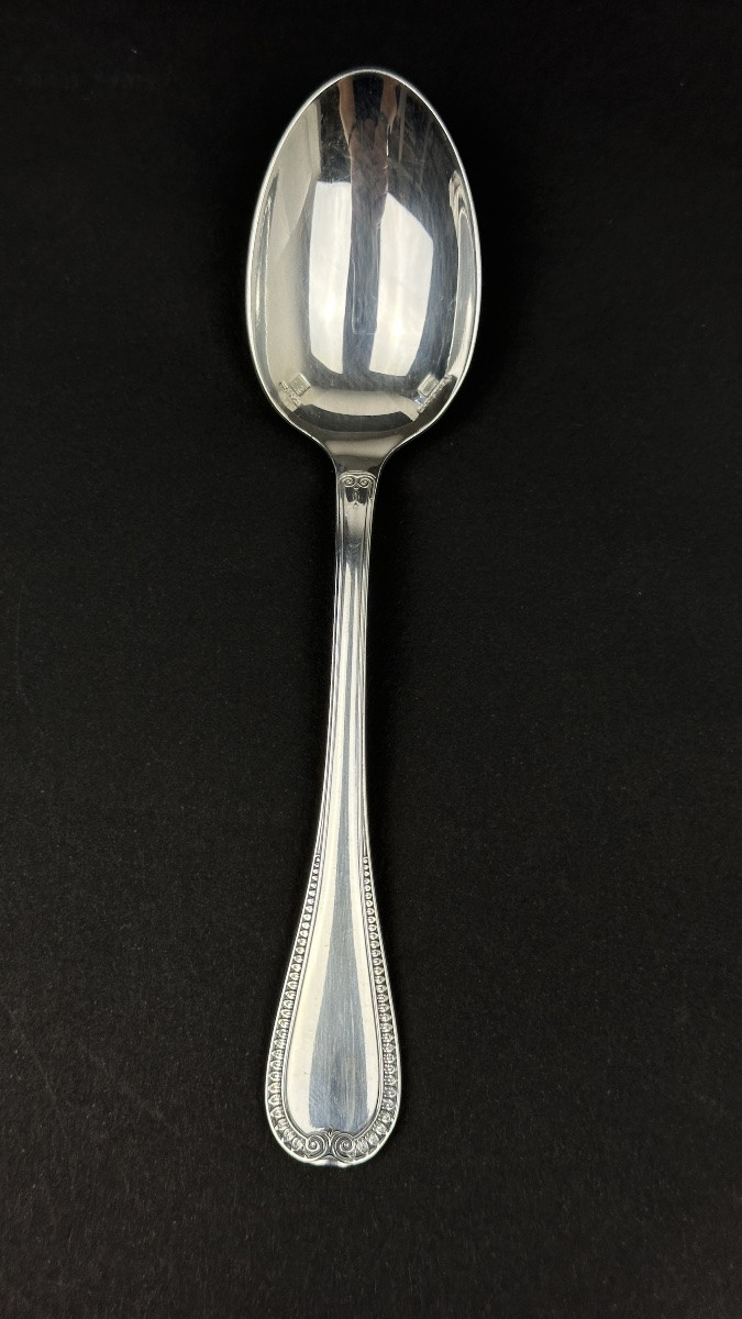 Christofle, Malmaison Model, Set Of 8 Coffee Spoons (13.5 Cm)-photo-4
