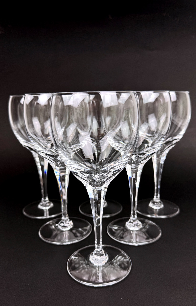 Lalique Set Of 6 Tuileries Model Water Glasses