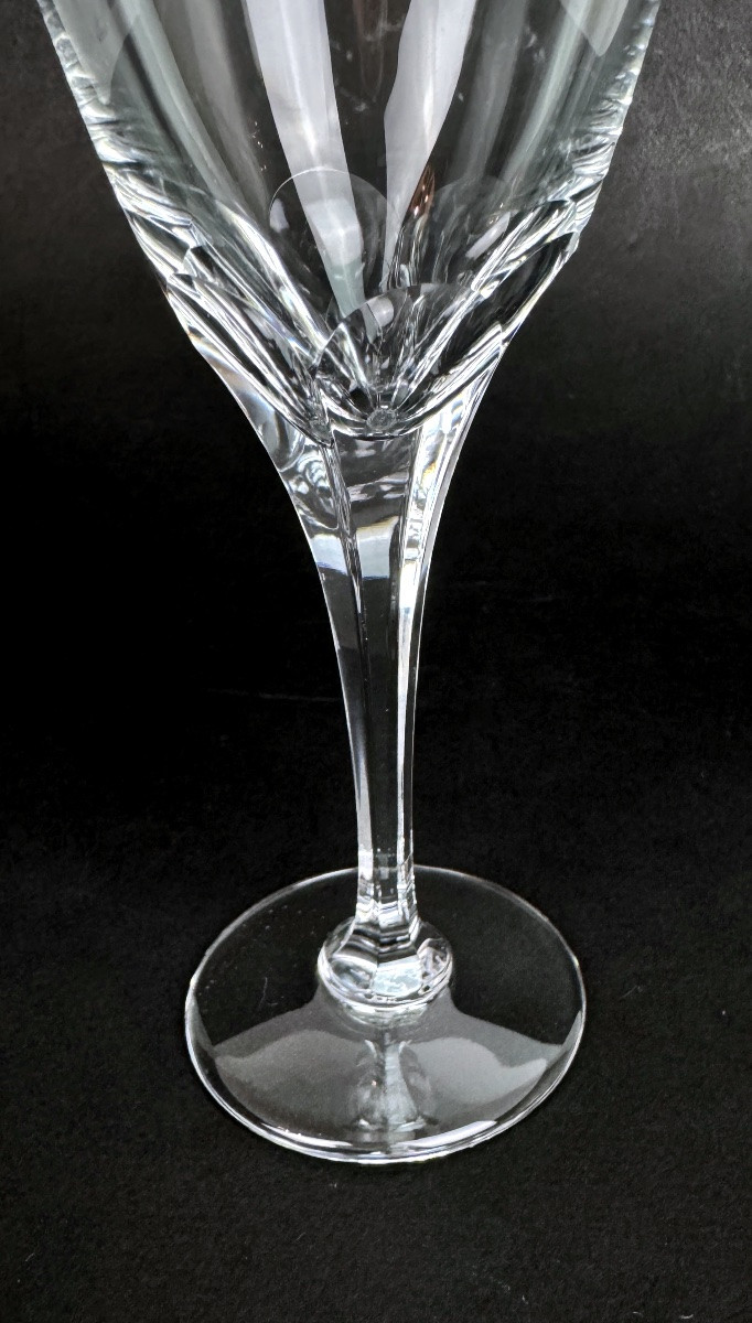 Lalique suite de 6 flûtes à champagne modèle Tuileries-photo-4