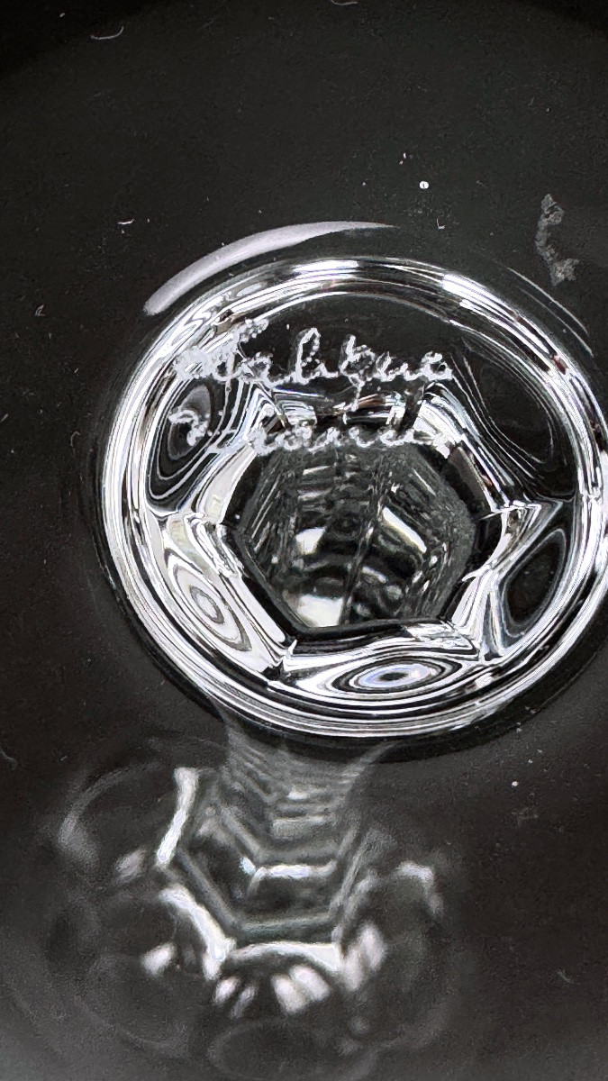 Lalique suite de 6 flûtes à champagne modèle Tuileries-photo-5