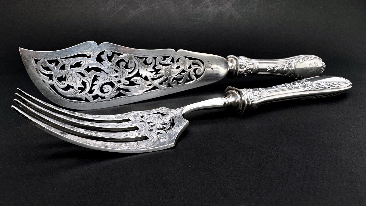 19th Century Fish Serving Cutlery