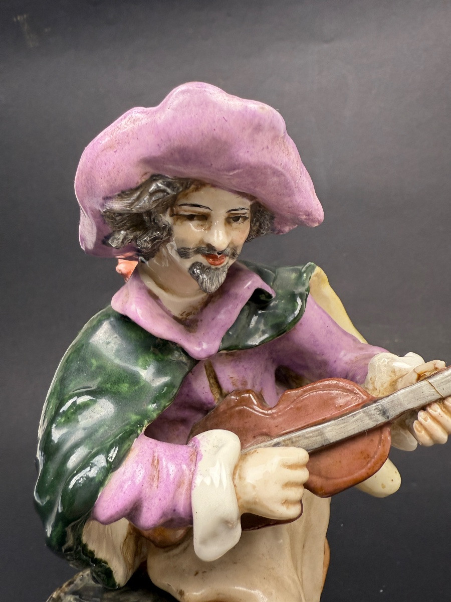 Musicien en porcelaine Capodimonte-photo-5