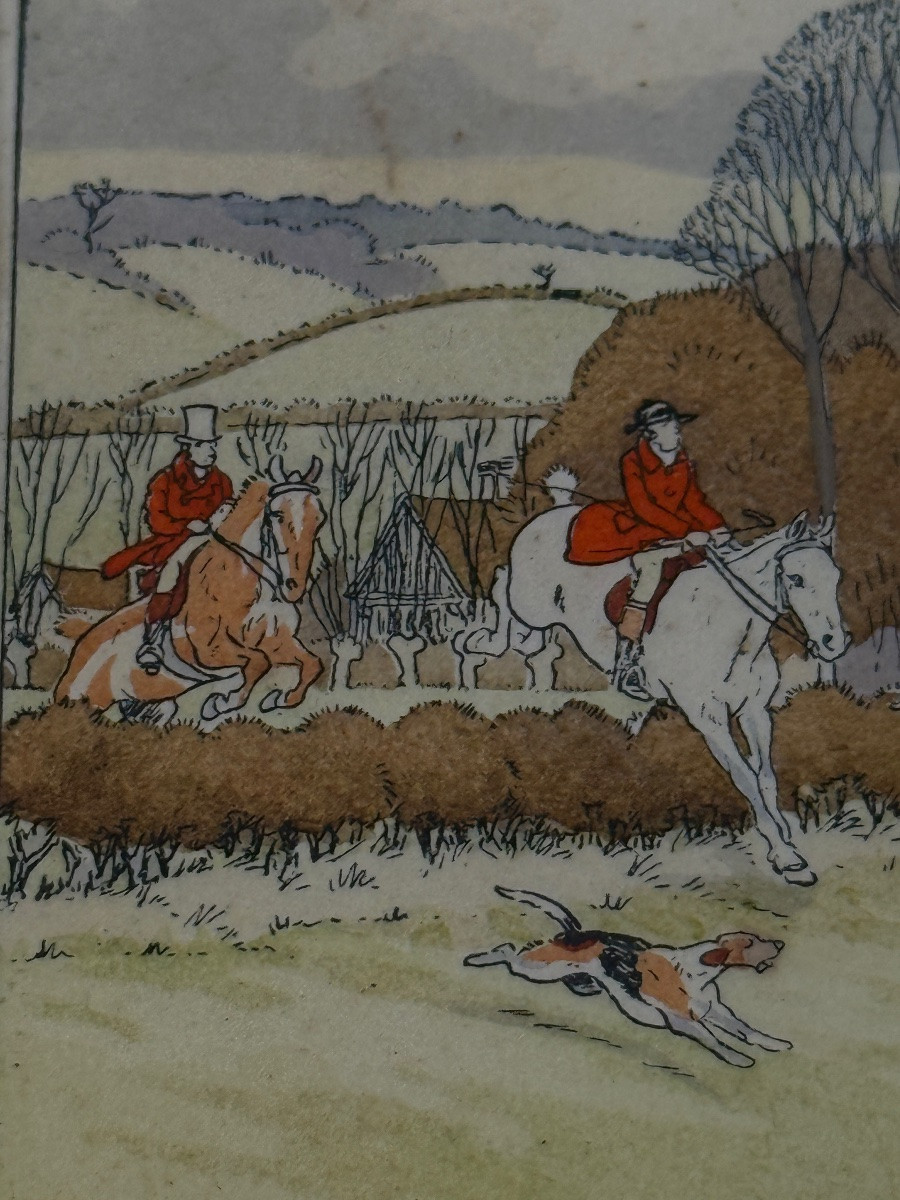Pair Of Small Lithographs By Harry Elliott-photo-4