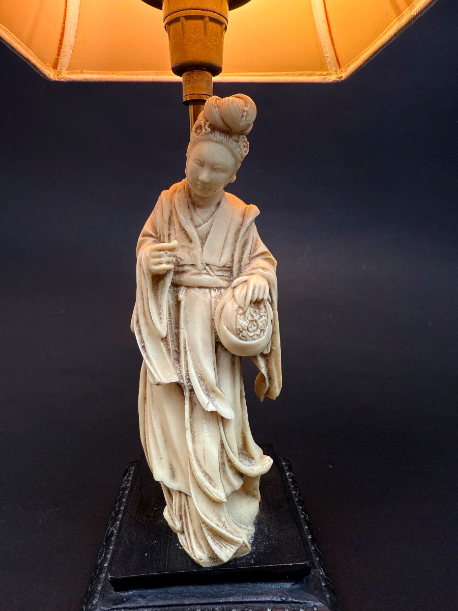 Pair Of Resin Bedside Lamps-photo-1