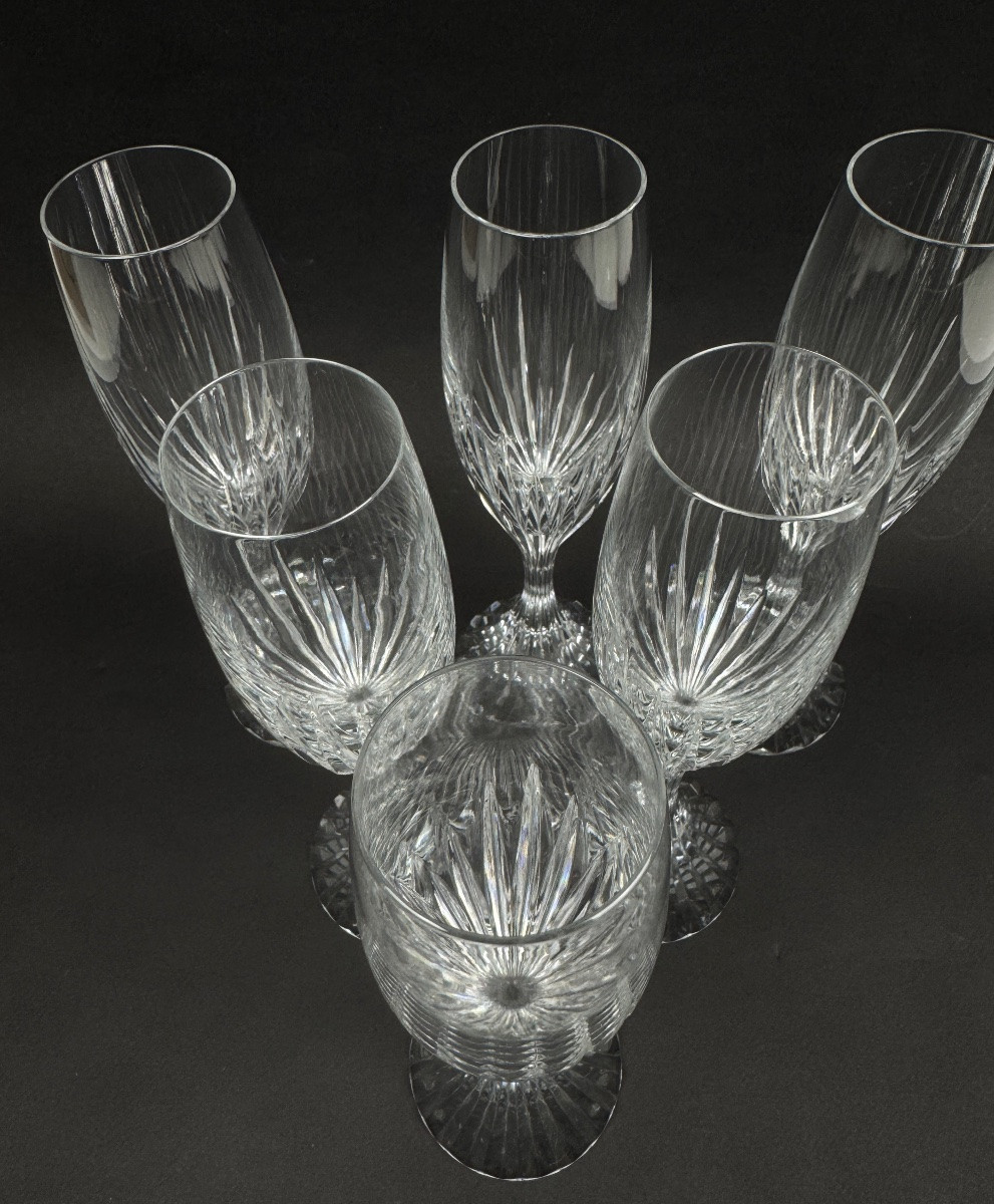 Baccarat, Set Of 6 Masséna Model Champagne Flutes-photo-4