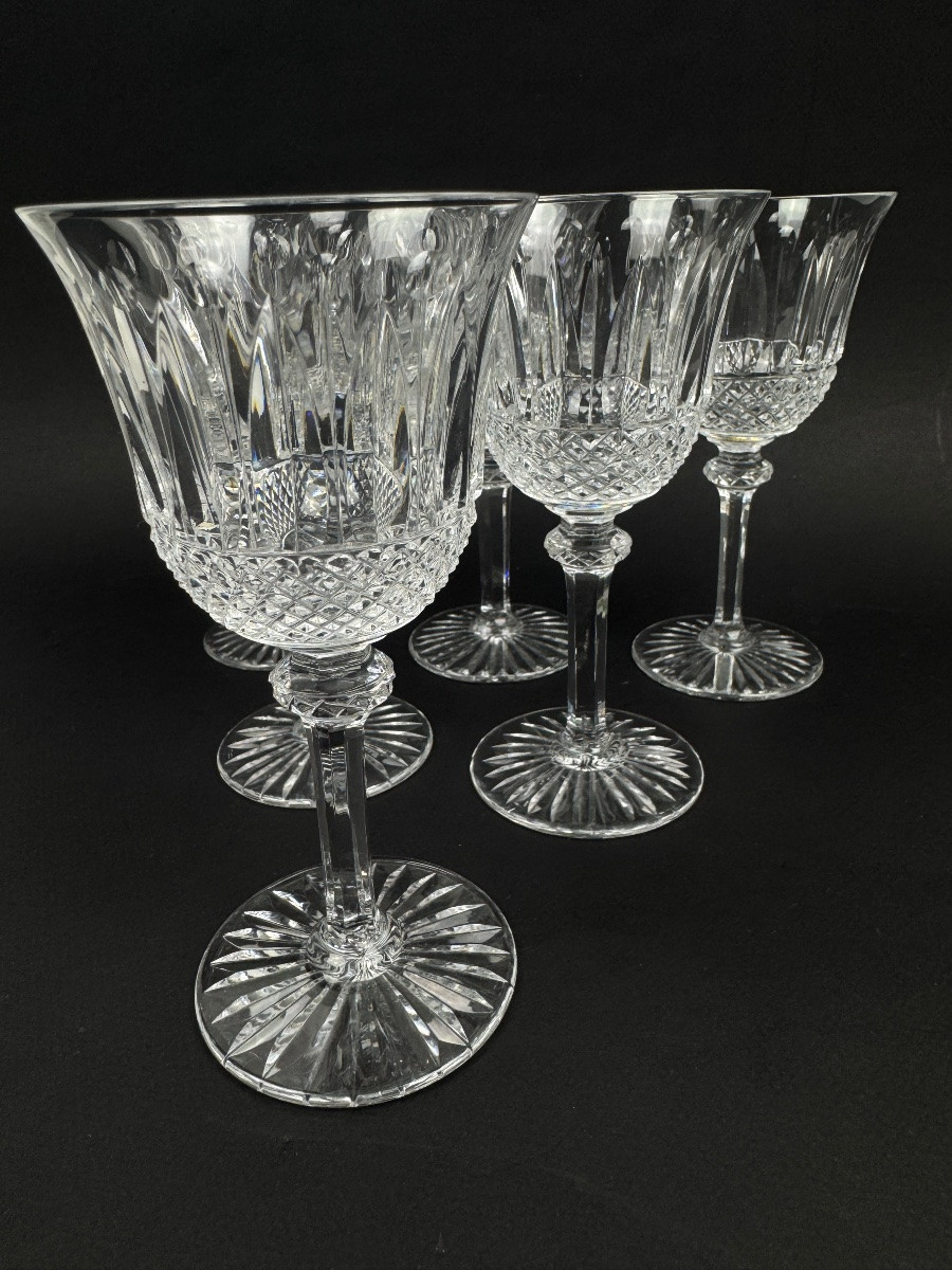saint-Louis, modèle Tommy, suite de 6 verres à vin blanc, taille 4-photo-2