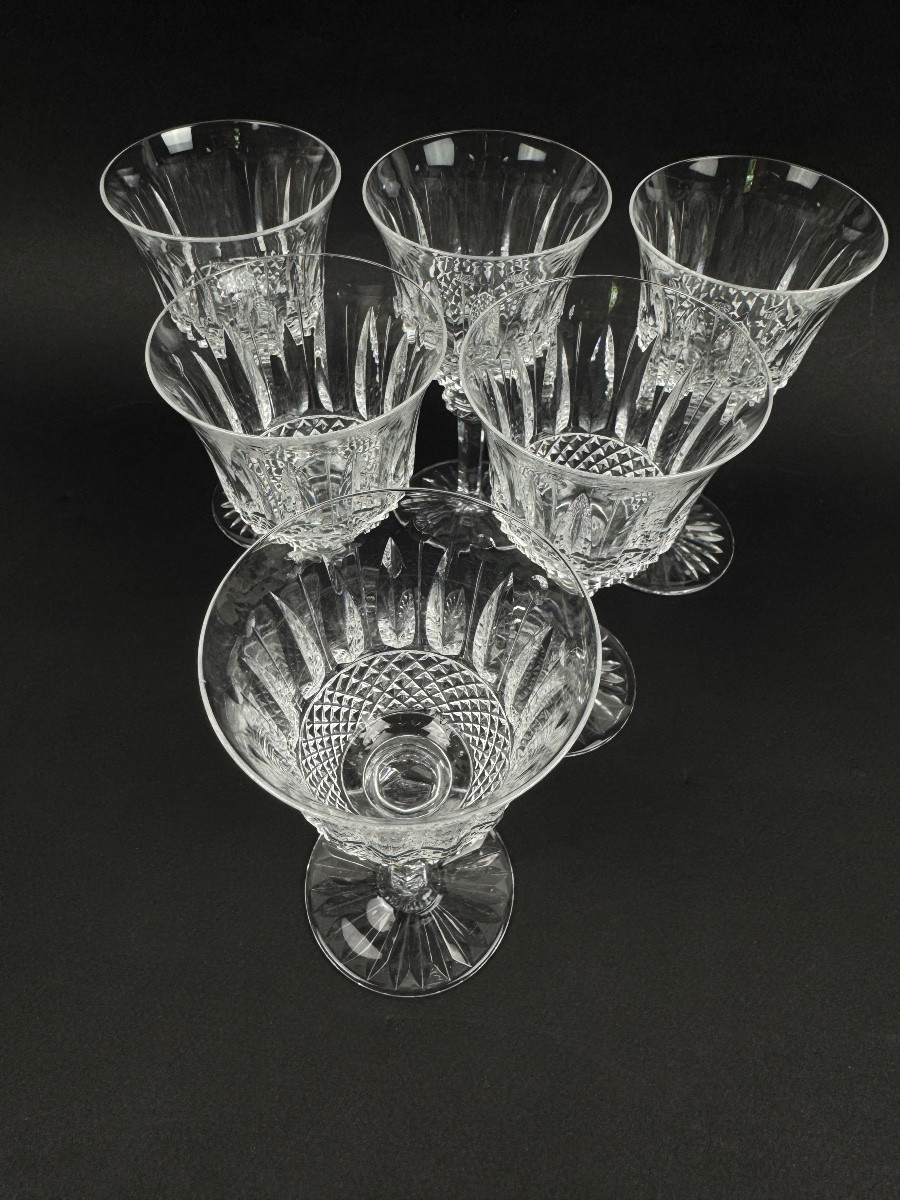saint-Louis, modèle Tommy, suite de 6 verres à vin blanc, taille 4-photo-4