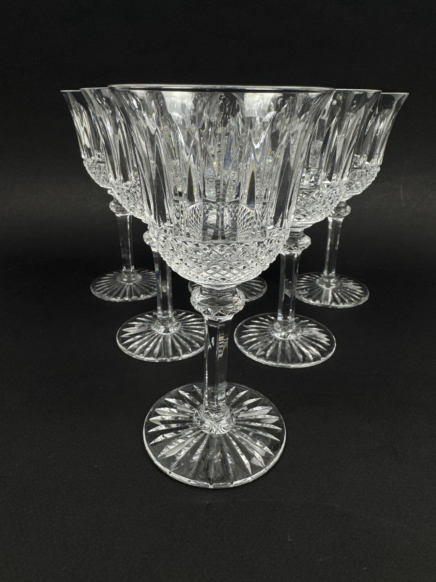 saint-Louis, modèle Tommy, suite de 6 verres à vin blanc, taille 4