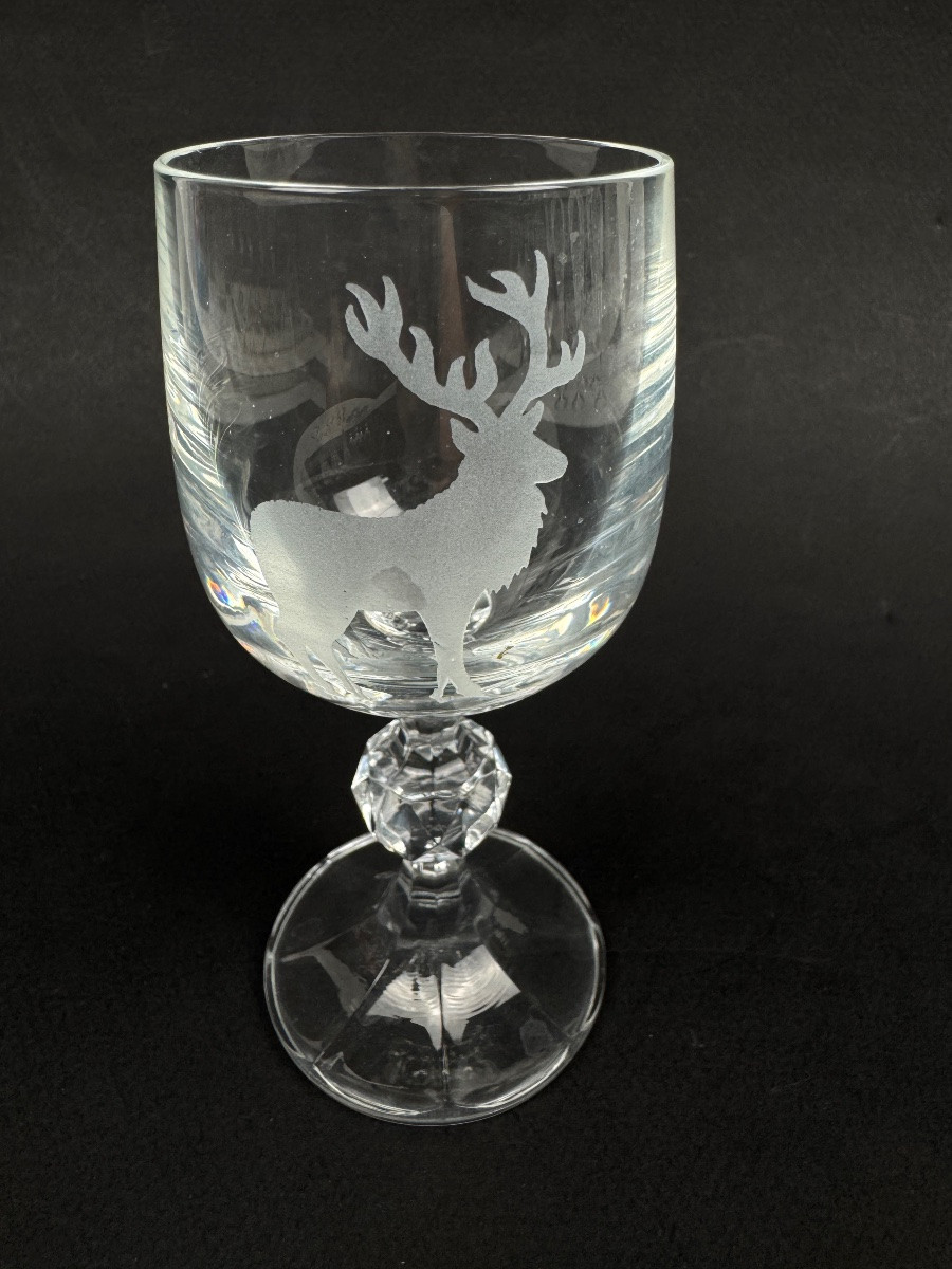 Set Of 5 Scottish Crystal Port Or Sherry Glasses-photo-2