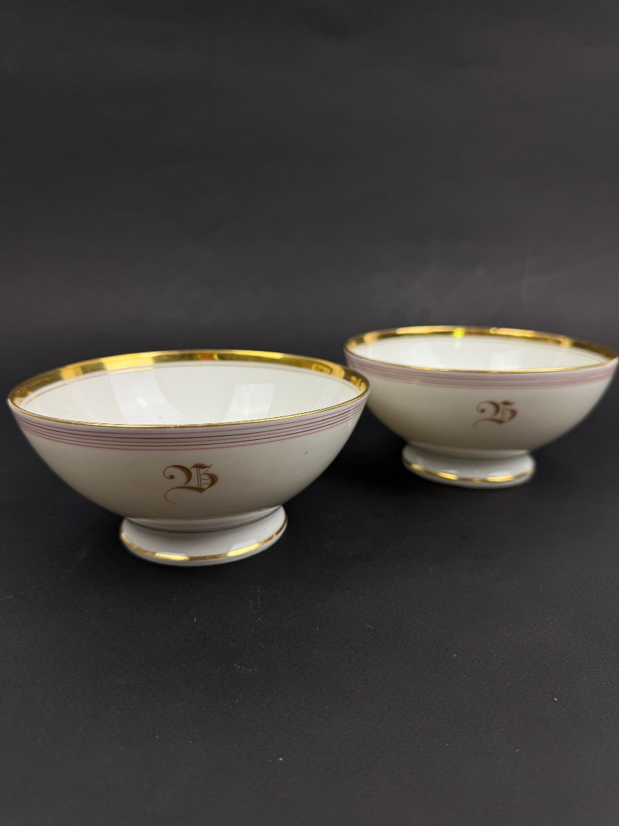 Pair Of Paris Porcelain Bowls
