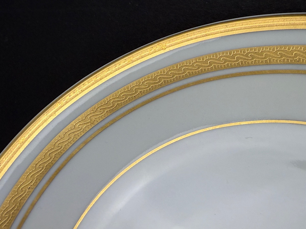 Fabergé, suite de 6 assiettes à dessert ou à thé en porcelaine de Limoges -photo-2