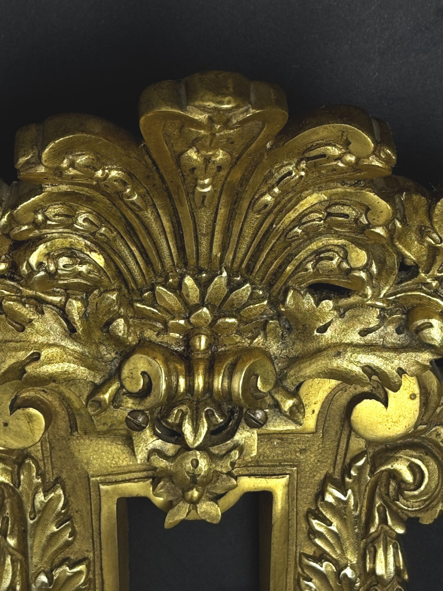 Paire d’importantes appliques en bronze doré, style Régence, époque XIXe, électrifiées-photo-3