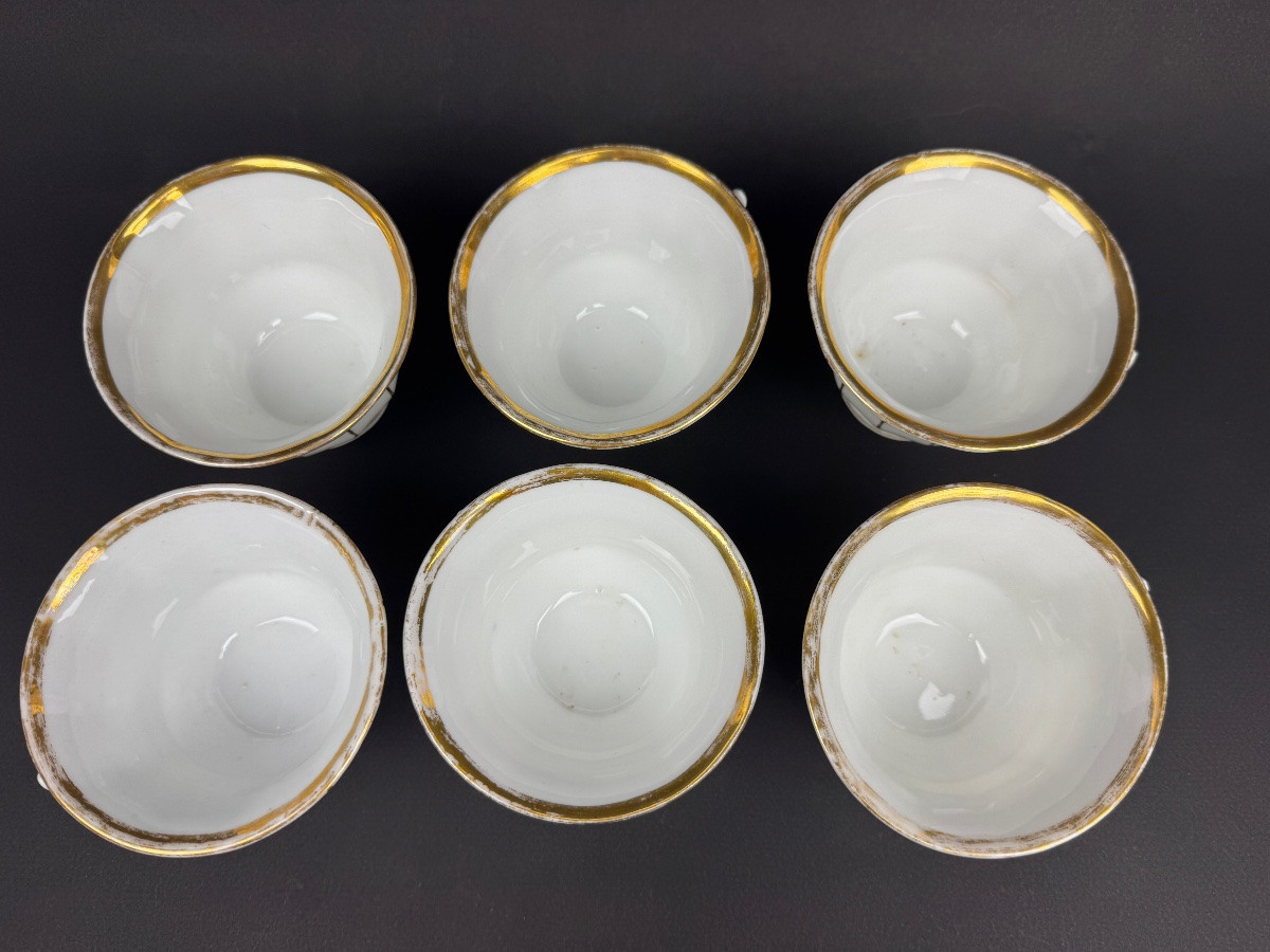 19th Century White And Gold Porcelain Tea Service-photo-3