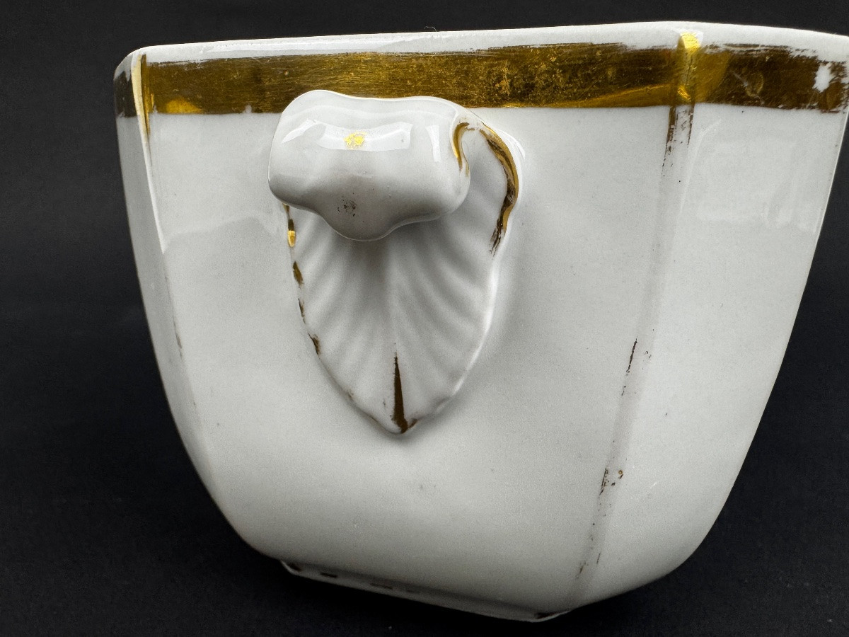19th Century White And Gold Porcelain Tea Service-photo-4
