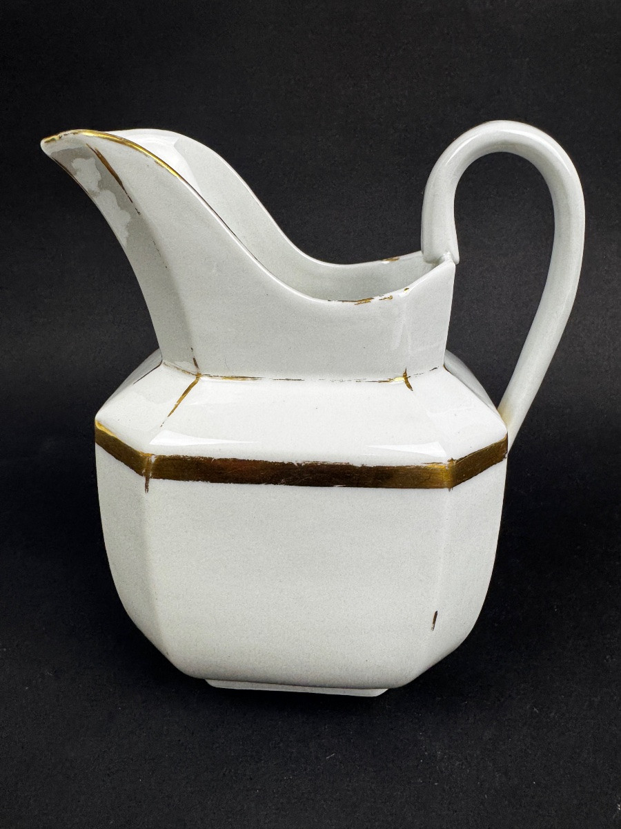 19th Century White And Gold Porcelain Tea Service-photo-8