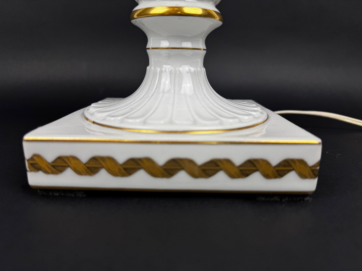 Raynaud, Limoges, Porcelain Lamp Base, Birds Of Paradise Model-photo-5