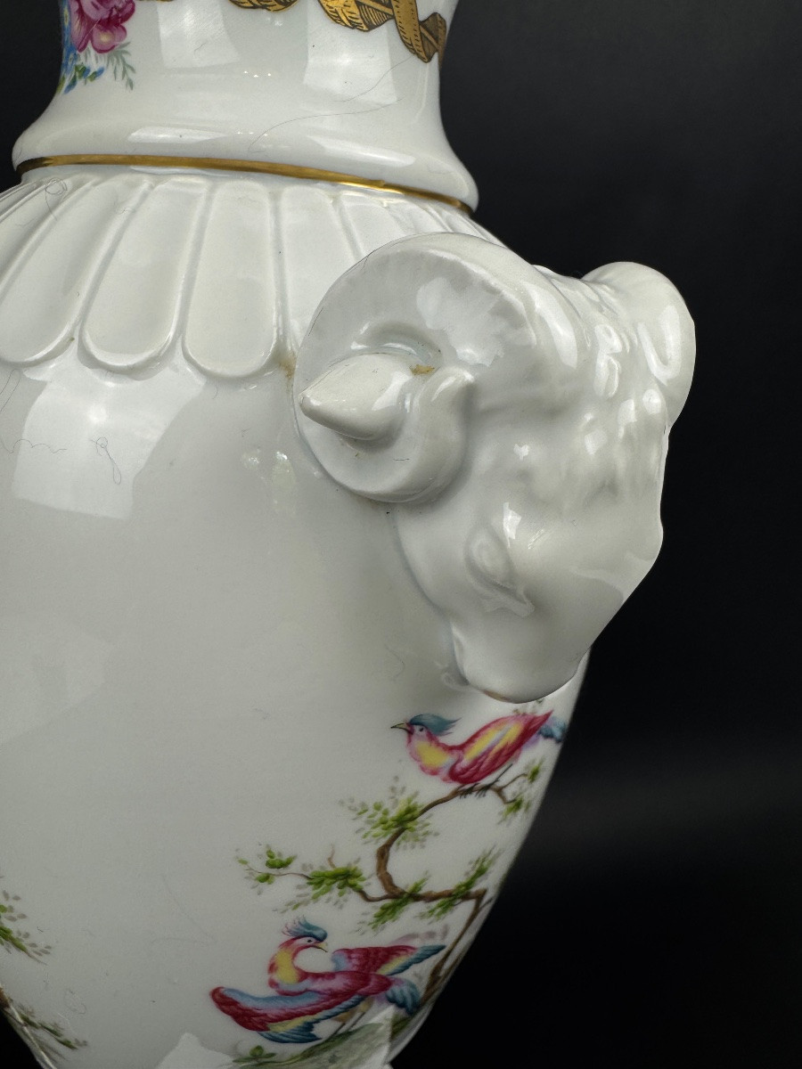 Raynaud, Limoges, Porcelain Lamp Base, Birds Of Paradise Model-photo-7
