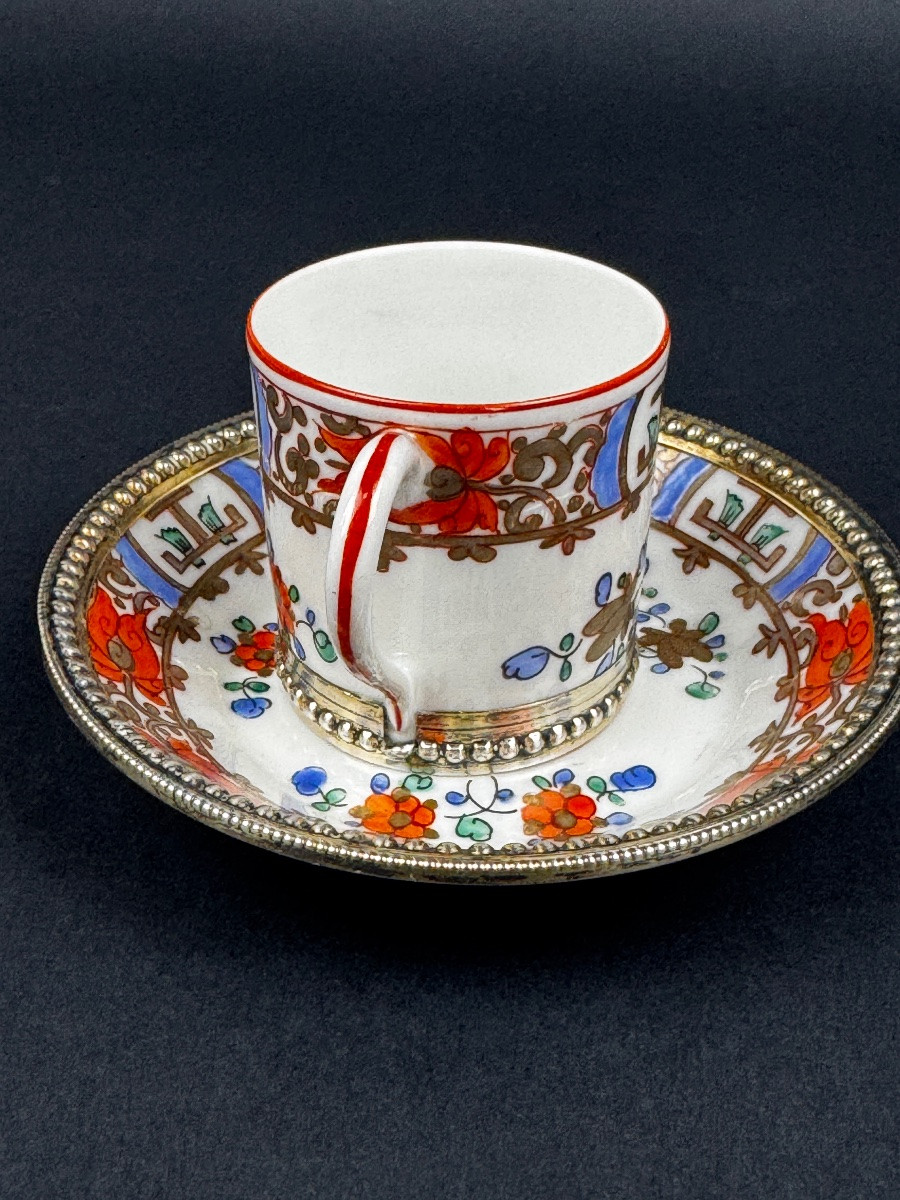 Delicate Porcelain And Silver Coffee Cup-photo-1