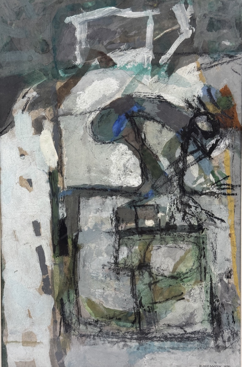 Edmond Niemczyk, Composition On Paper 1970-photo-2