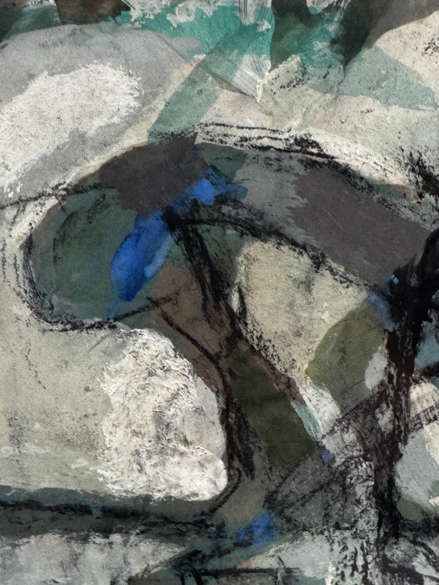 Edmond Niemczyk, Composition On Paper 1970-photo-6