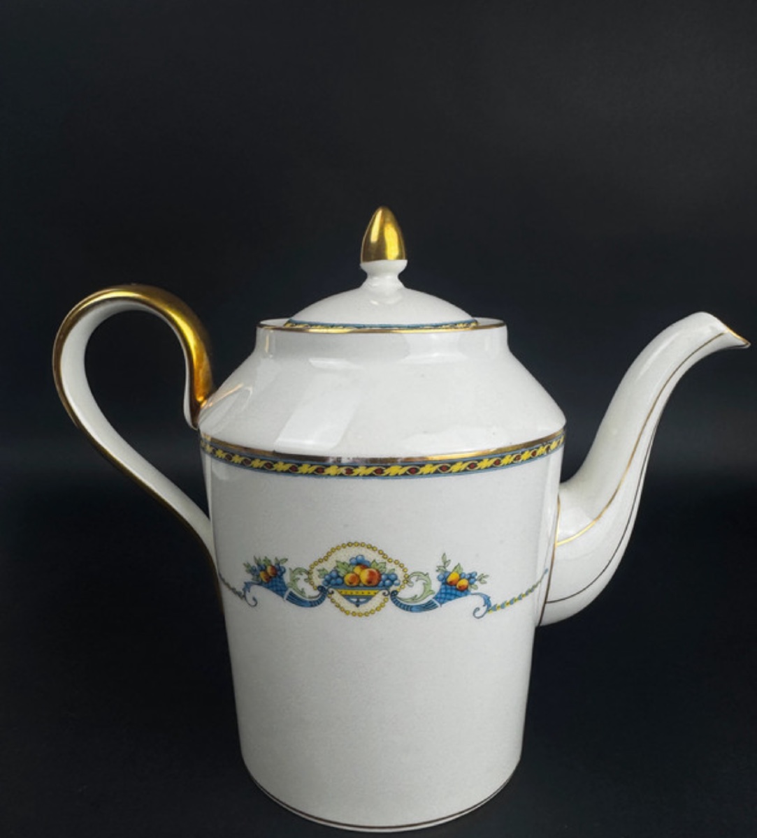 Service à thé en porcelaine Bernardaud Limoges décor Corne d’abondance-photo-6