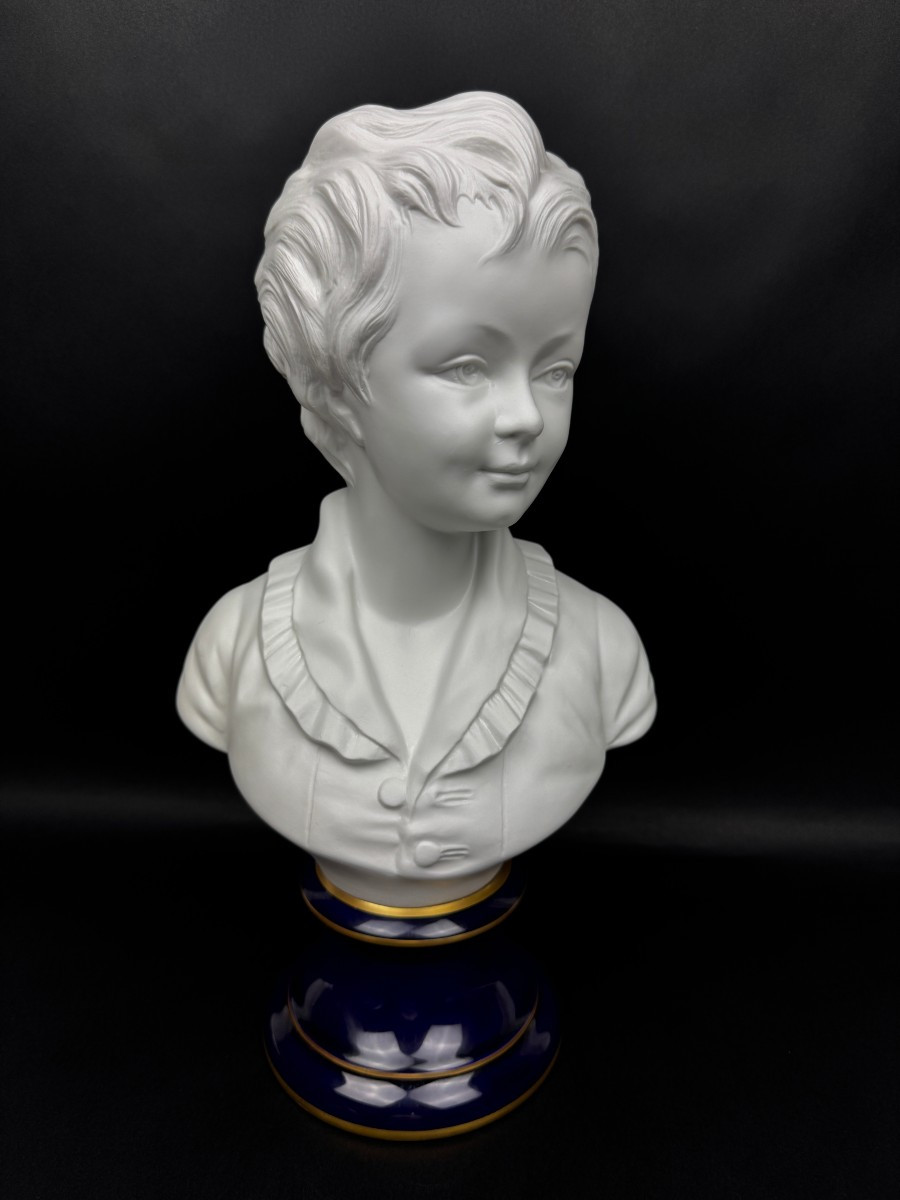 Tharaud Limoges, buste d'Alexandre Brongniart d'après Houdon