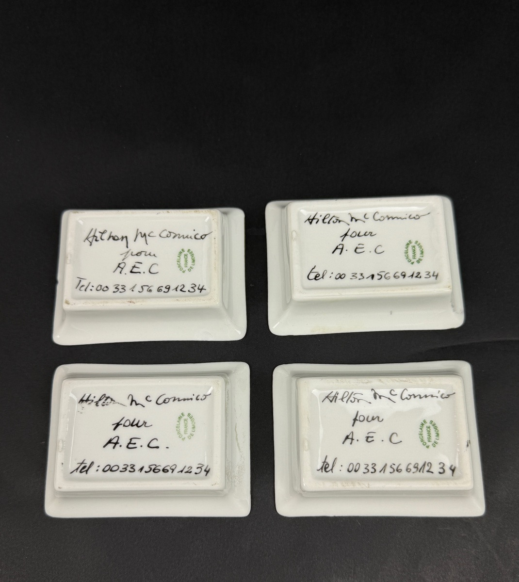 Hilton Mc Connico, Set Of 4 Bridge Cups, Ashtrays.....-photo-4