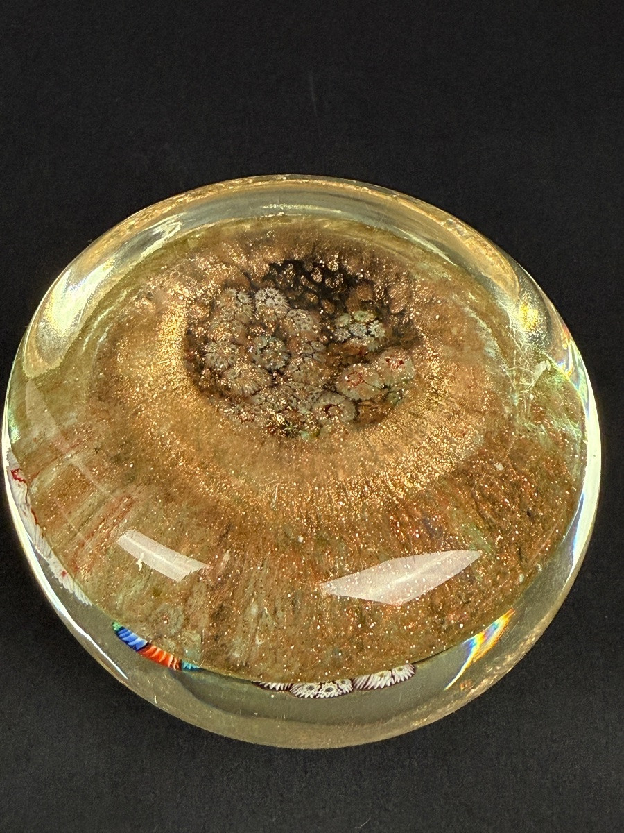 Murano, Paperweight, Sulfide, Gold Background-photo-1