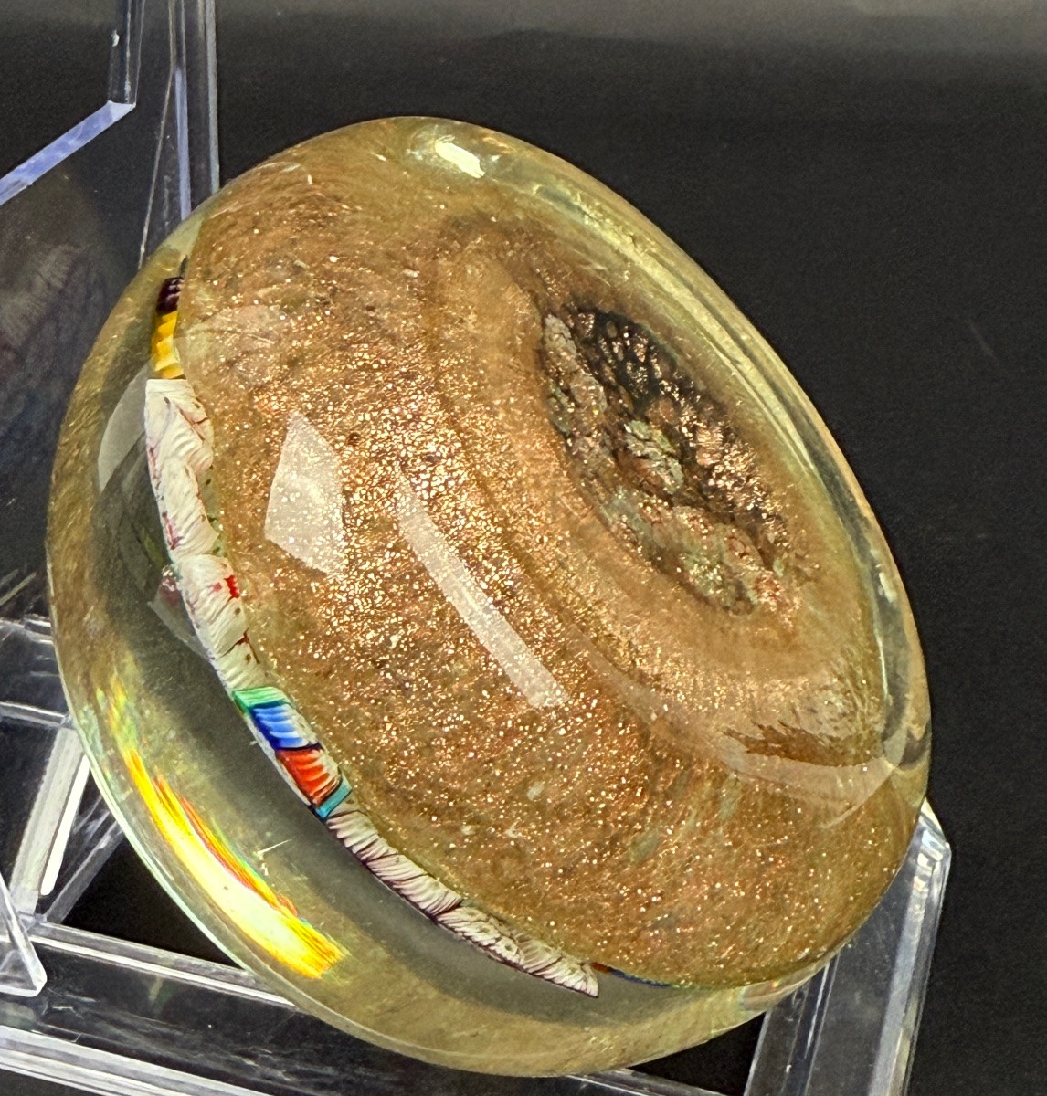 Murano, Paperweight, Sulfide, Gold Background-photo-3