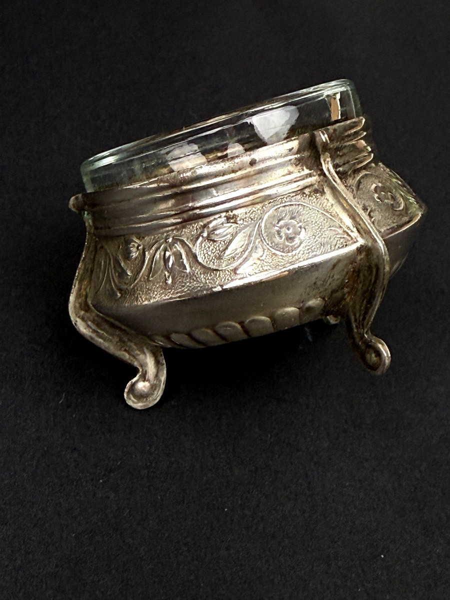 Paire de salerons en argent russe Hommet-photo-1