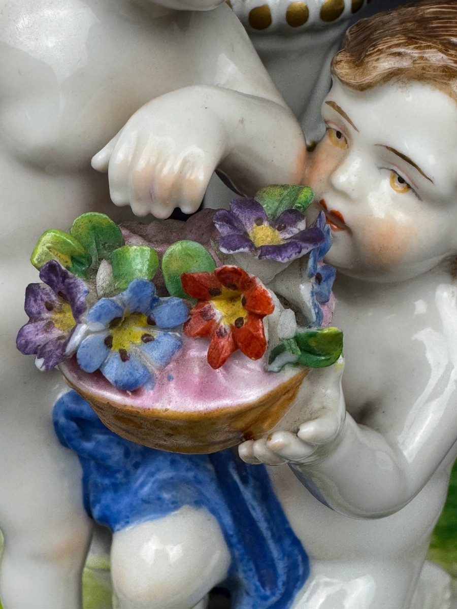 Pied de lampe,  en porcelaine de Dresde, Ludwigsburg-photo-4