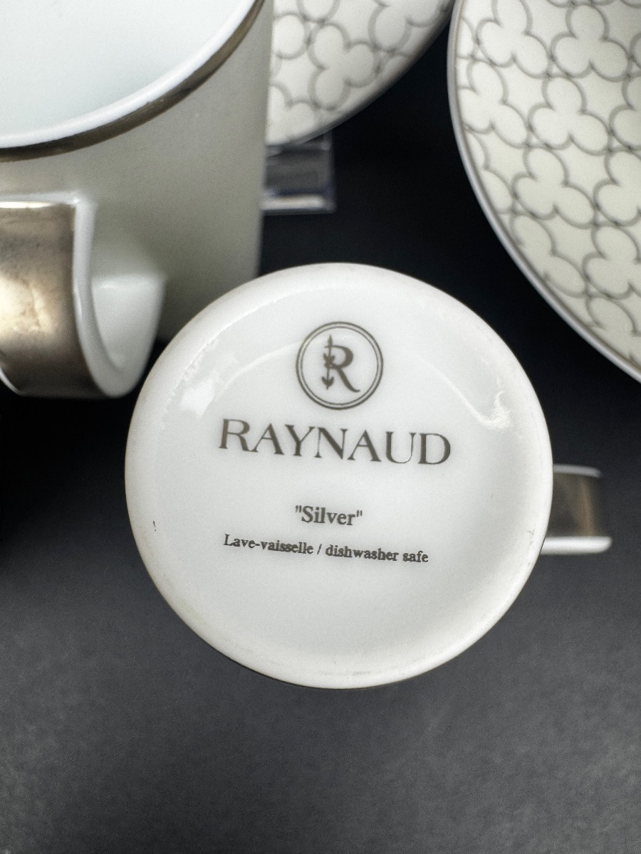 Set Of 6 Raynaud Silver Coffee Cups, Shaking Cups-photo-1